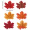 300 Pieces Artificial Autumn Maple Leaves Mixed Fall Colored Leaf for Weddings, Events, Art Scrapbooking and Thanksgiving Day Decorations (Red)